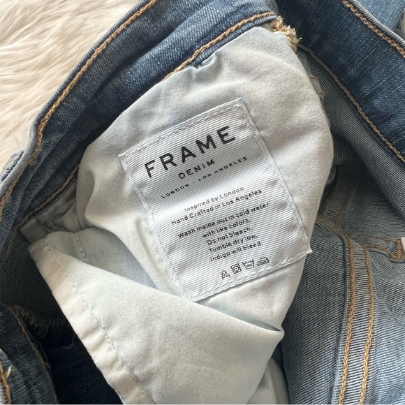 Frame Le High Skinny Denim Jeans Light Wash Size 24 - Picture 6 of 8